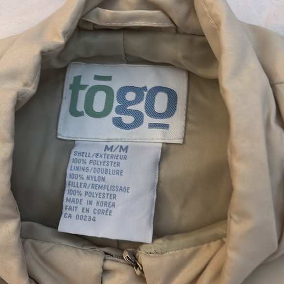 Y2K TOGO retro side zip puffer vest size medium - Picture 2 of 7